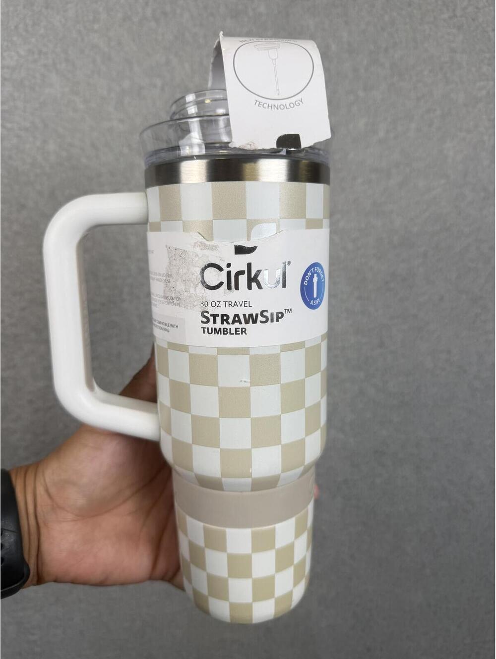 Cirkul 30oz Travel StrawSip Double-Wall Insulated Stainless Steel Tumbler Handle